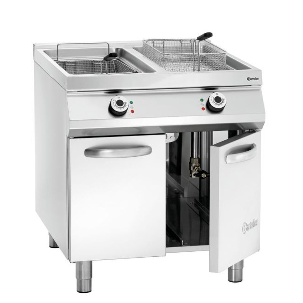 Bartscher Elektro-Standfritteuse, 2 Becken