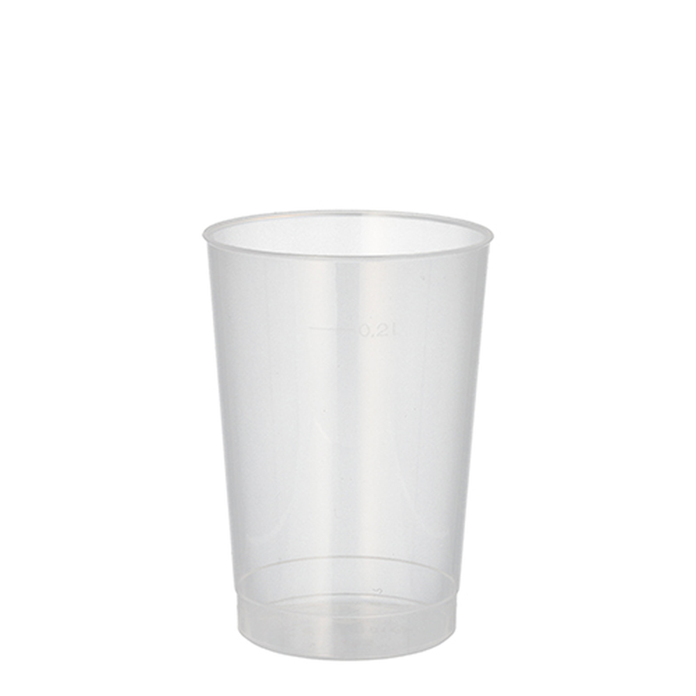 PAPSTAR Mehrweg-Trinkbecher PP 0,2 l Ø 6,8 cm · 9,8 cm transluzent unzerbrech