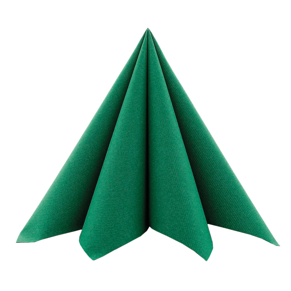 Mank Serviette Basic dunkelgrün 40 x 40 cm 1/4 Falz