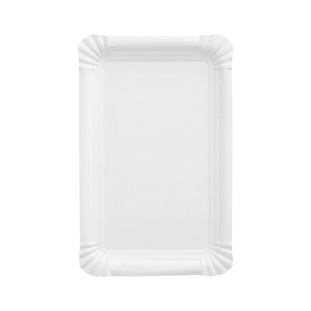 Papstar Teller, Pappe eckig 13 cm x 20 cm weiss