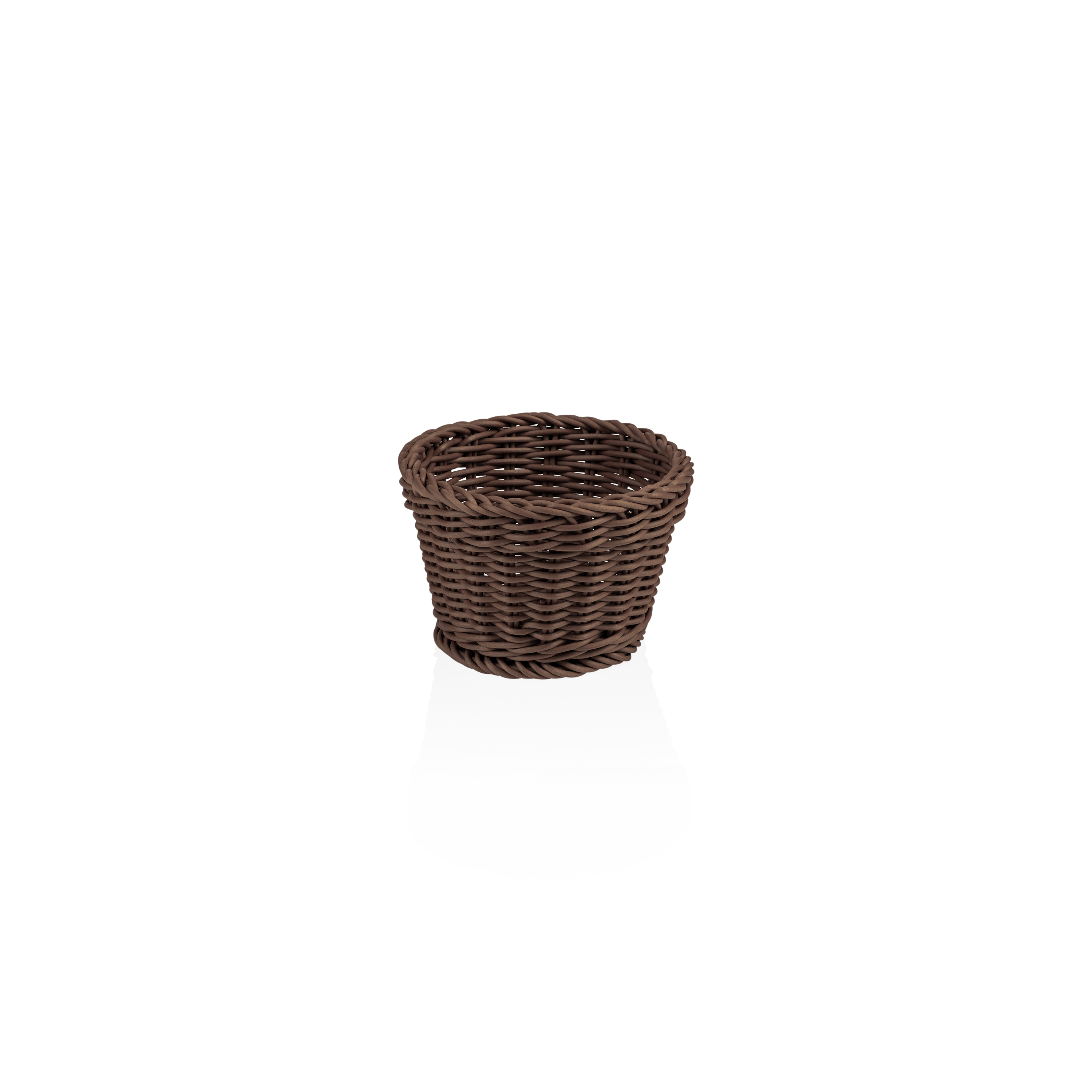 WAS Korb WEAVER PRO Tischkörbe, Ø 13 cm, Höhe 10 cm, oval, braun, Polypropylen