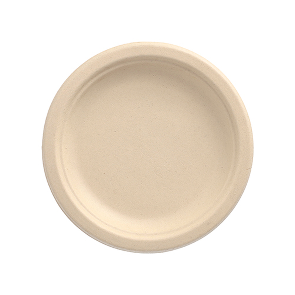 Papstar Teller, Zuckerrohr "pure" ungeteilt Ø 15 cm · 2 cm natur