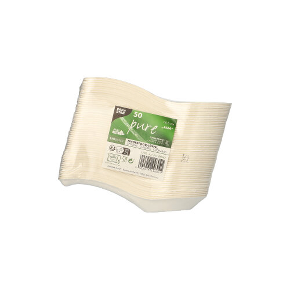 Papstar Fingerfood - Löffel Zuckerrohr "pure" 14,5 cm "Asia"