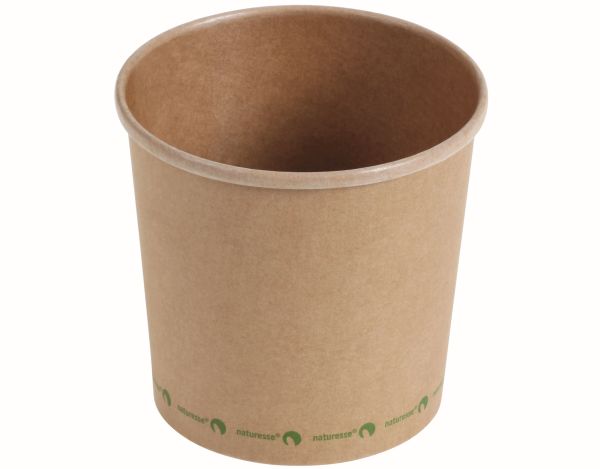 Pacovis Suppenbecher aus Karton 780ml, Kraft braun, natur
