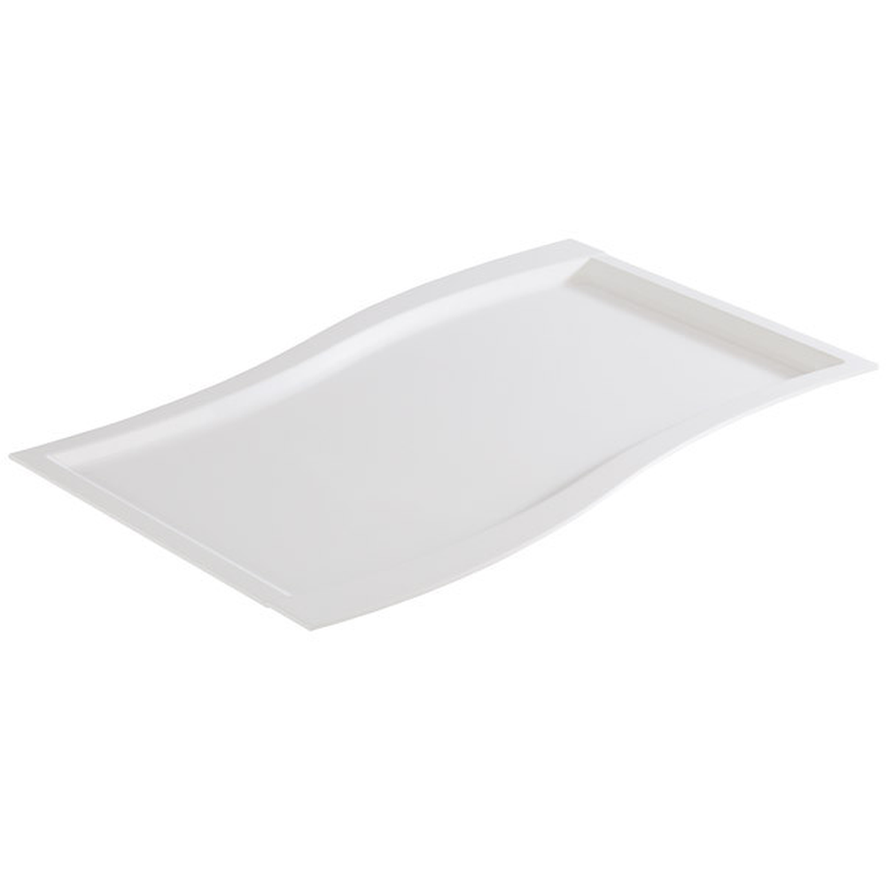 APS GN 1/1 Tablett -SINUS- 53 x 32,5 cm, H: 2 cm , Melamin, weiß