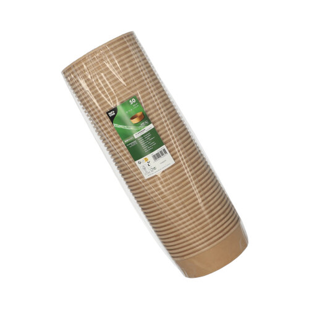 Papstar Salatschalen, Pappe rund 500 ml Ø 15 cm · 4,6 cm braun
