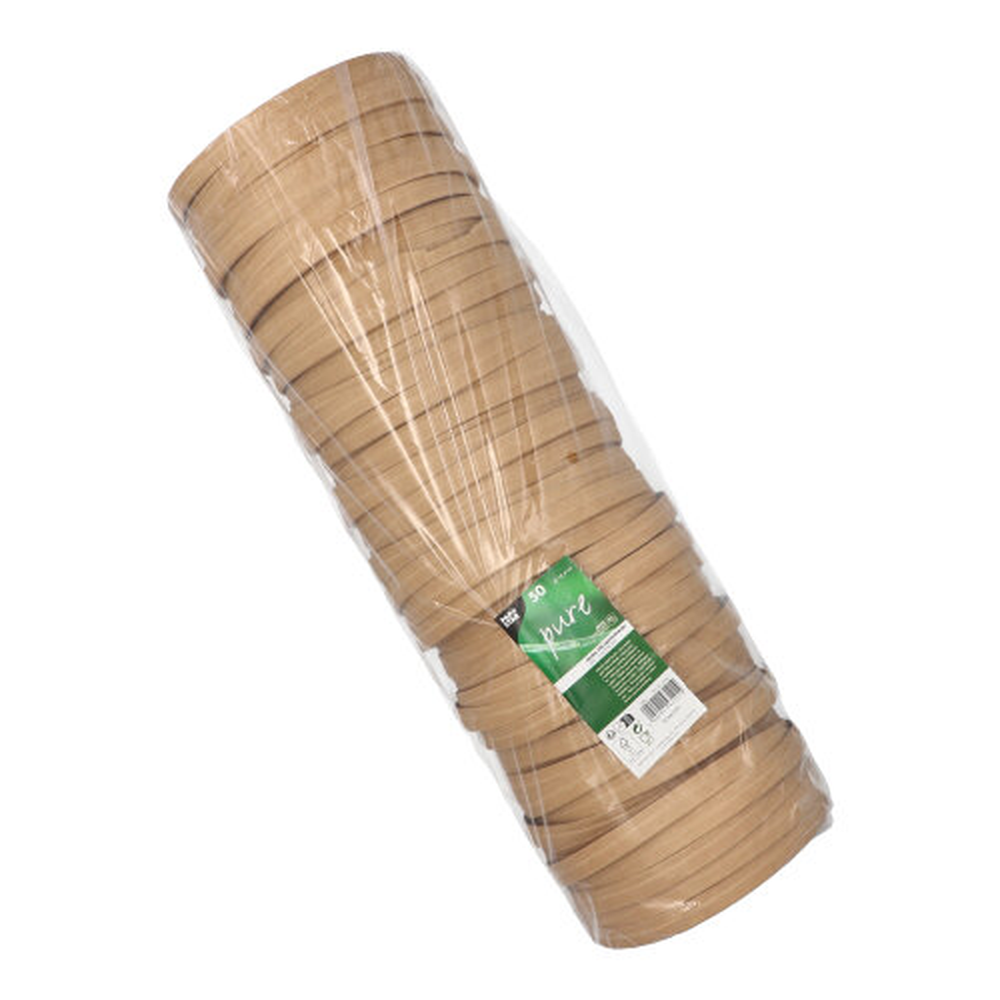 Papstar Deckel für Salatschalen, Pappe "pure" rund Ø 18,4 cm braun