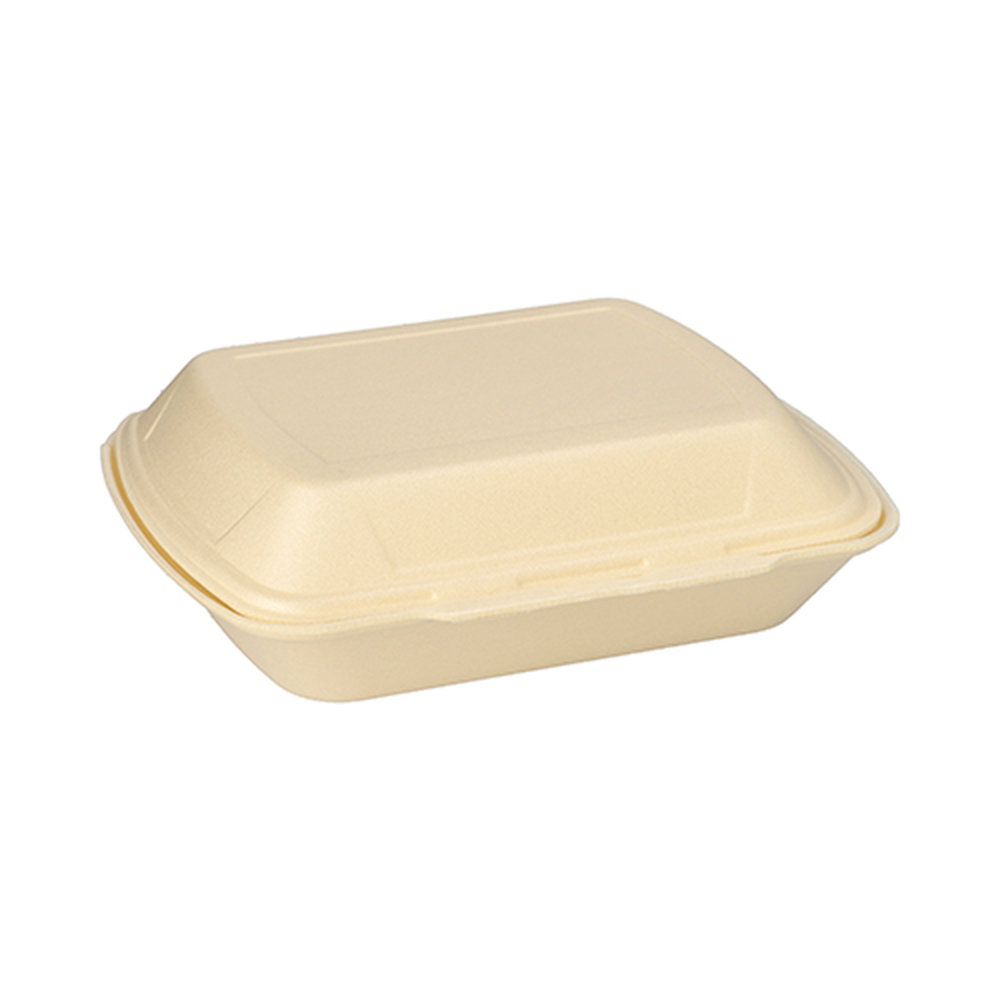 PAPSTAR Menüboxen mit Klappdeckel, XPS ungeteilt 7,5 cm x 24,3 cm x 20,8 cm