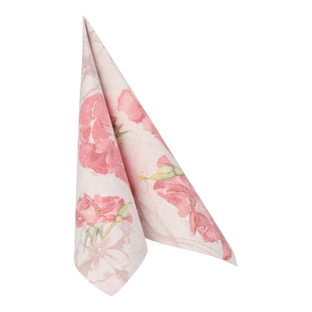 Papstar Servietten "ROYAL Collection" 1/4-Falz 40 cm x 40 cm rosa "Blossom"