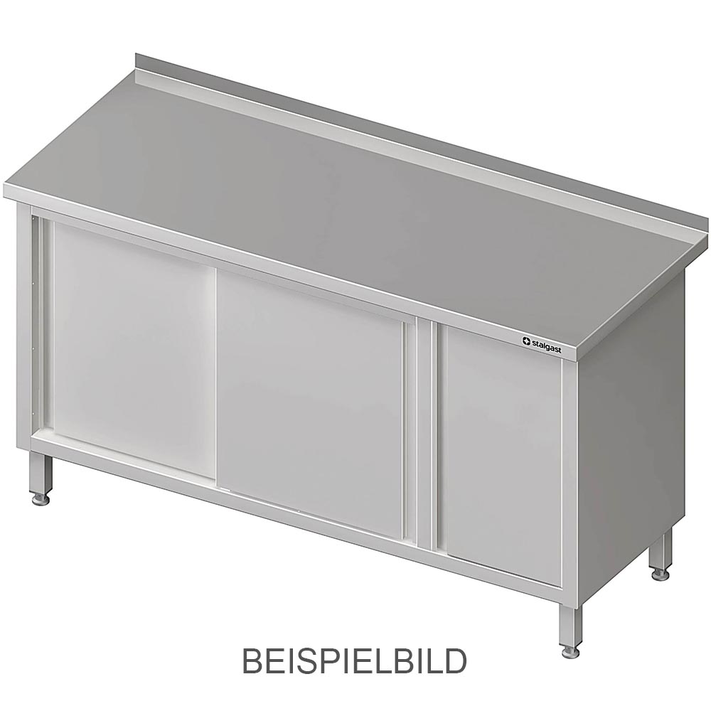 Stalgast Arbeitsschrank mit Schiebetüren, 1300x600x850 mm, mit Flügeltürschrank 