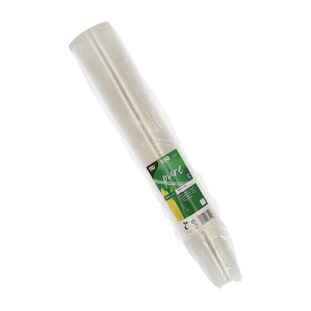 Papstar Kaltgetränkebecher, PLA "pure" 0,15 l Ø 7,08 cm · 7,29 cm glasklar