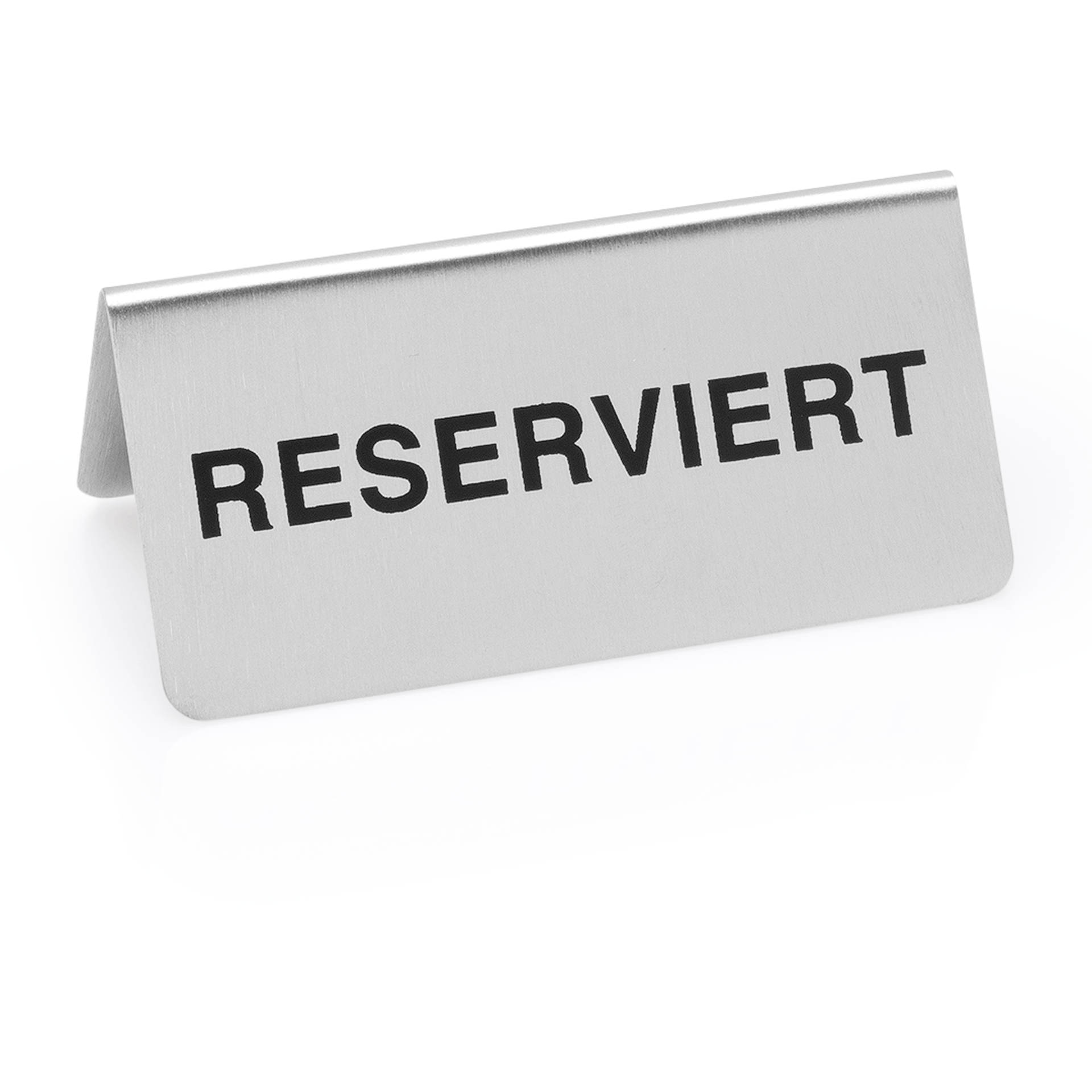 WAS Hinweisschild ""Reserviert"" Set, 10 x 5 x 5 cm, Set á 12 Stück, Chromnick