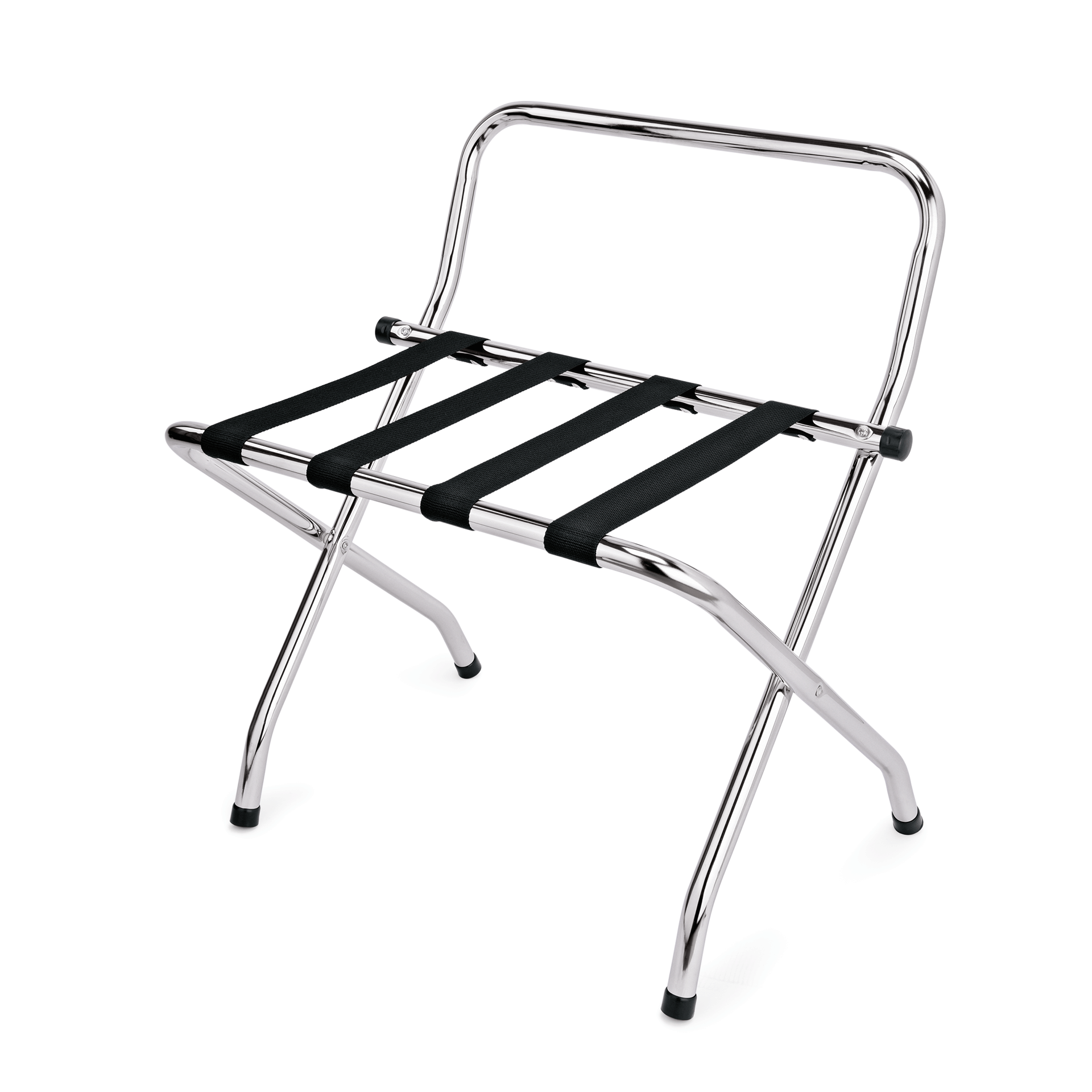 WAS Gepäckablage mit Wandschutz, 58,5 x 57 x 63/77,5 cm, verchromt, Nylon