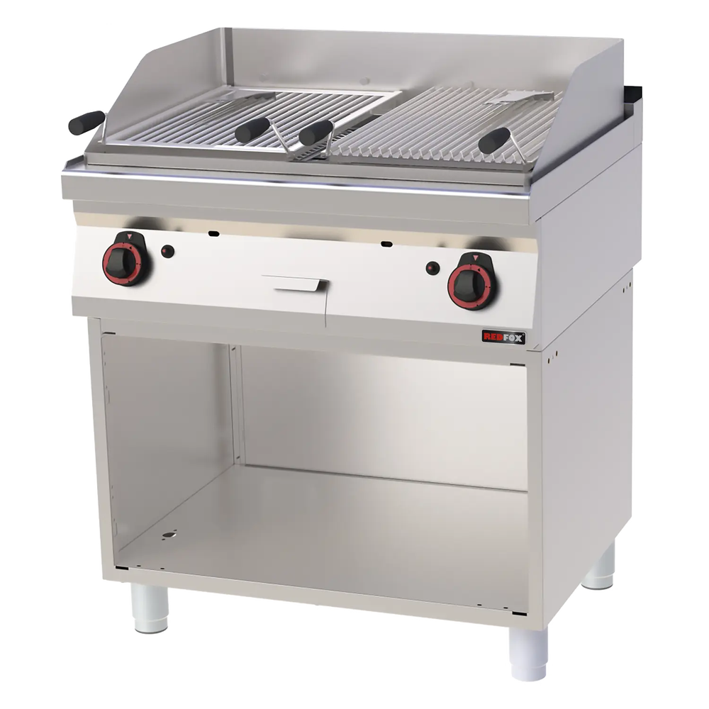 RM Gastro Lavagrill Gas doppelt 2x 52x36 mit Unterbau / REDFOX - GL 70/80 G