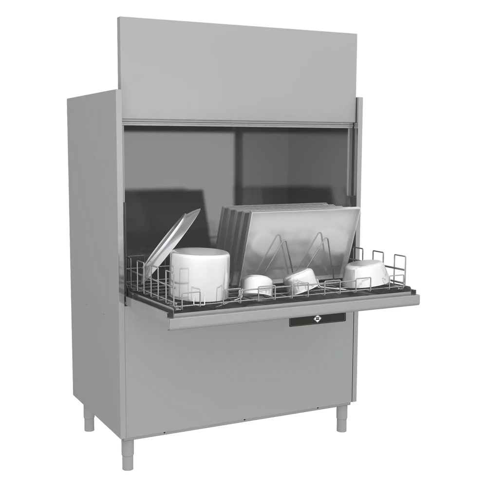 RM Gastro Topfspülmaschine doppelwandig mit Schmutzwasserpumpe 132x70 - 400 V / 