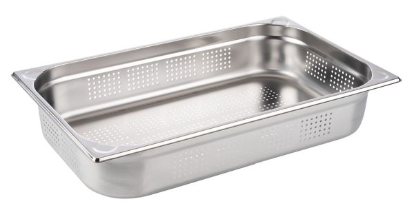 APS GN 1/1 Behälter, perforiert 53 x 32,5 cm, Tiefe: 100 mm , Edelstahl, 14 Lite