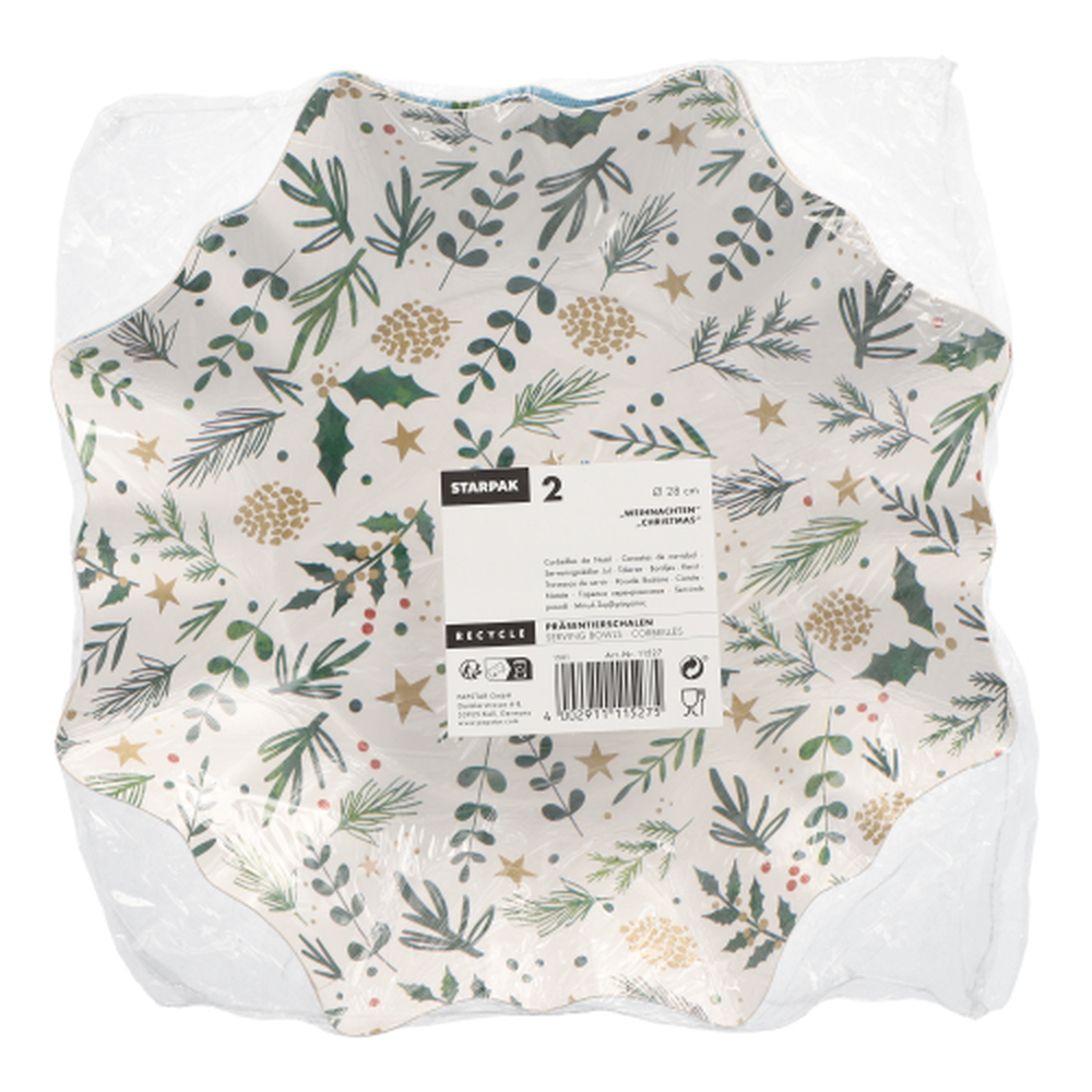 PAPSTAR Präsentierschalen-Weihnachten Ø 28 cm verschiedene Weihnachtsdekore