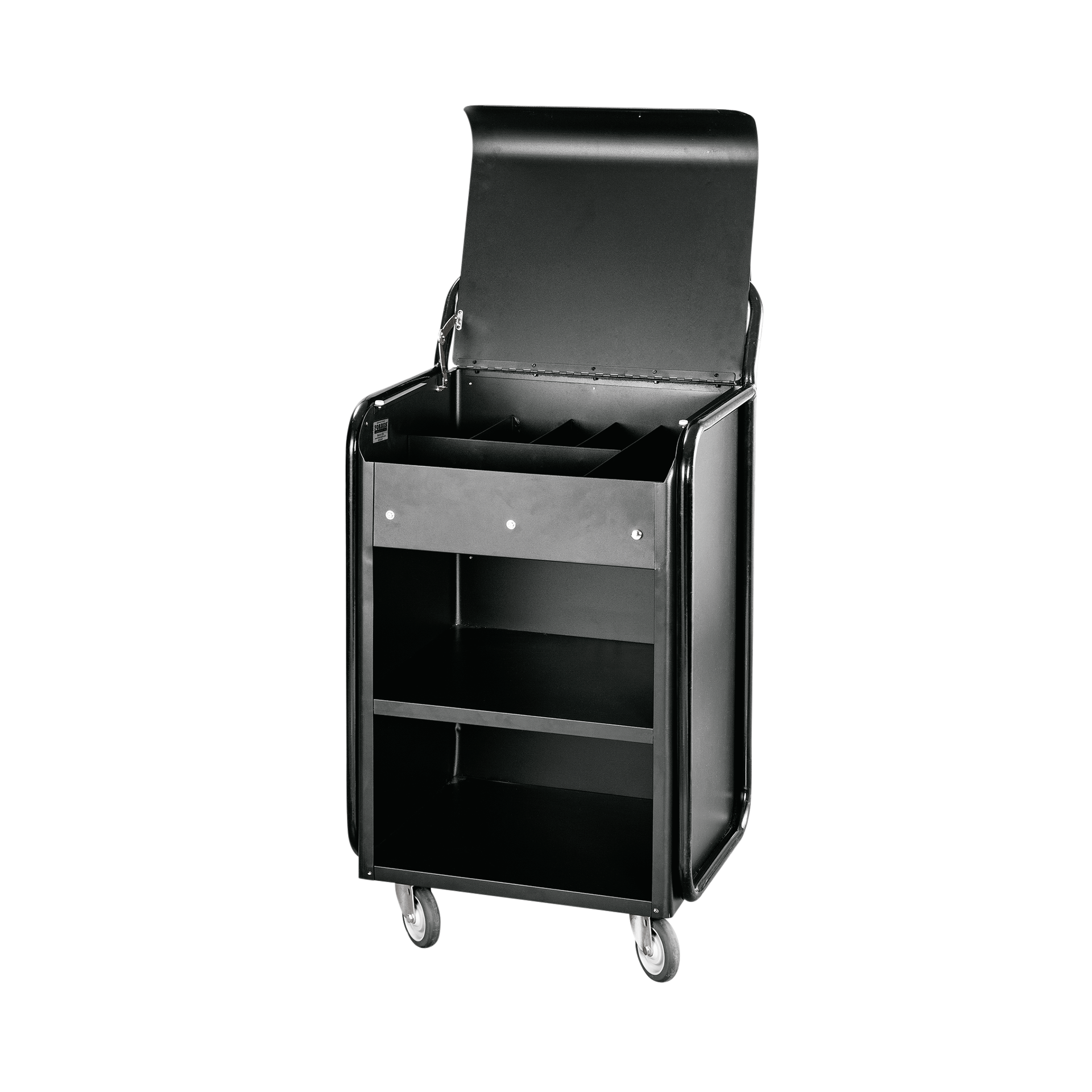 WAS Zimmerservicewagen, 56 x 54 x 100 cm, schwarz, Aluminium, Pulverbeschichtet