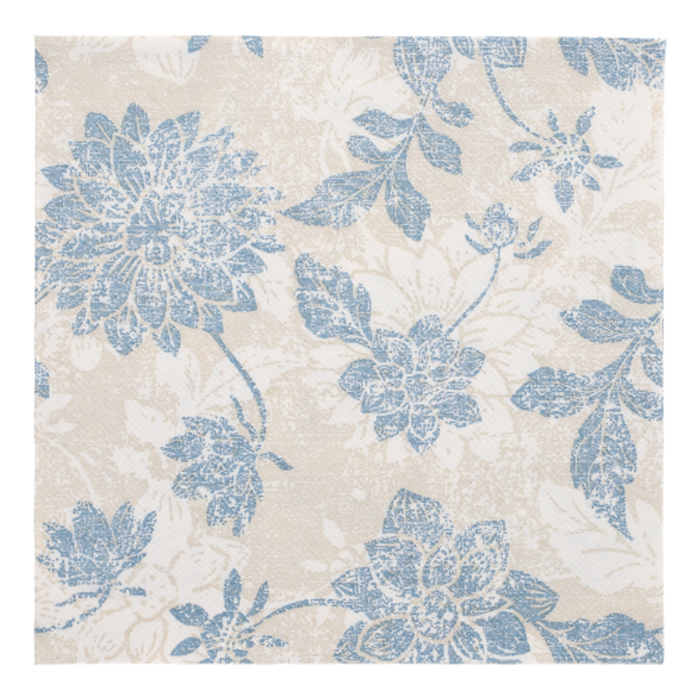 PAPSTAR Servietten ROYAL Collection 1/4-Falz 40 cm x 40 cm arktikblau Flo