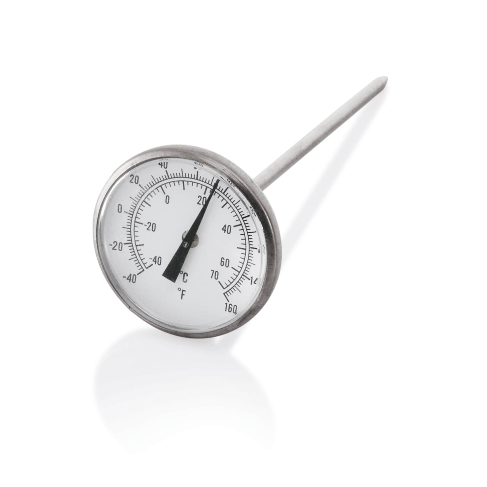 WAS Einstechthermometer, Ø 4,5 cm, Chromnickelstahl