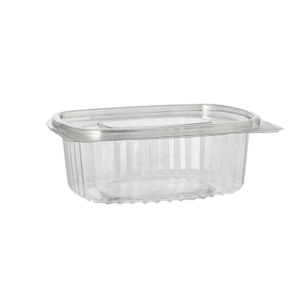 PAPSTAR Feinkost- und Salatschalen mit Klappdeckel, R-PET oval 375 ml 5 cm x