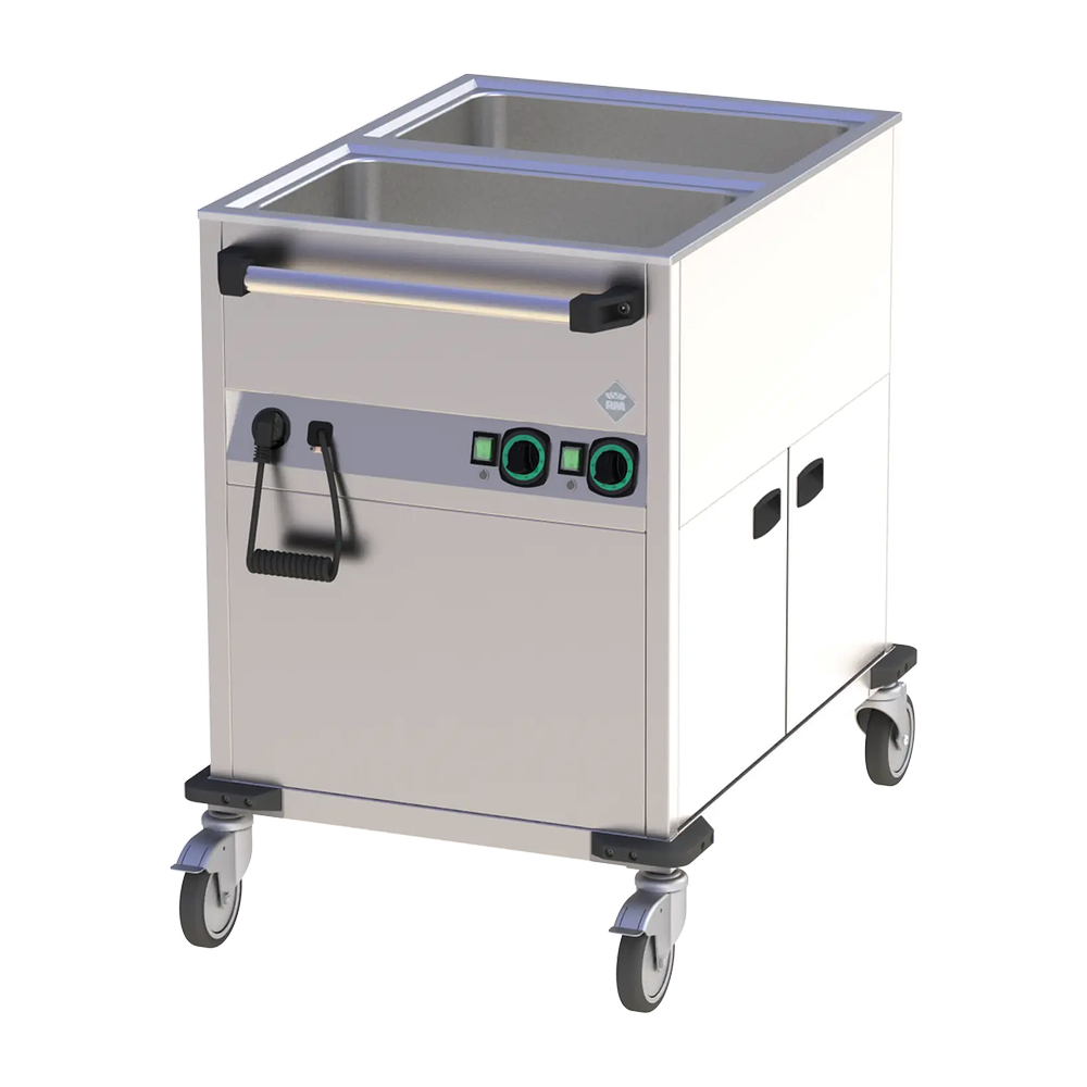 RM Gastro Bain Marie fahrbar elektrisch GN 2-1/1 verkleidet Steuerung auf der kü
