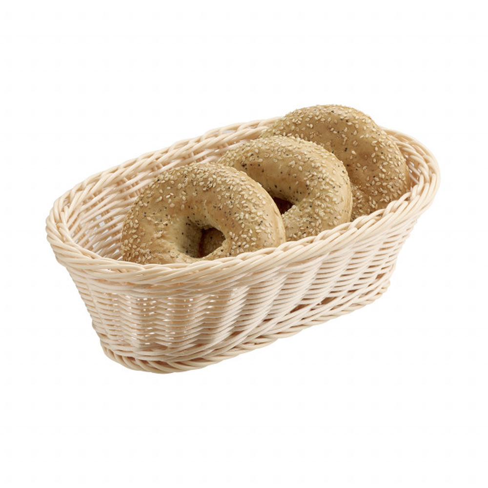 APS Tisch- und Buffetkorb, oval 28,5 x 17 cm, H: 8,5 cm , Polypropylen, beige