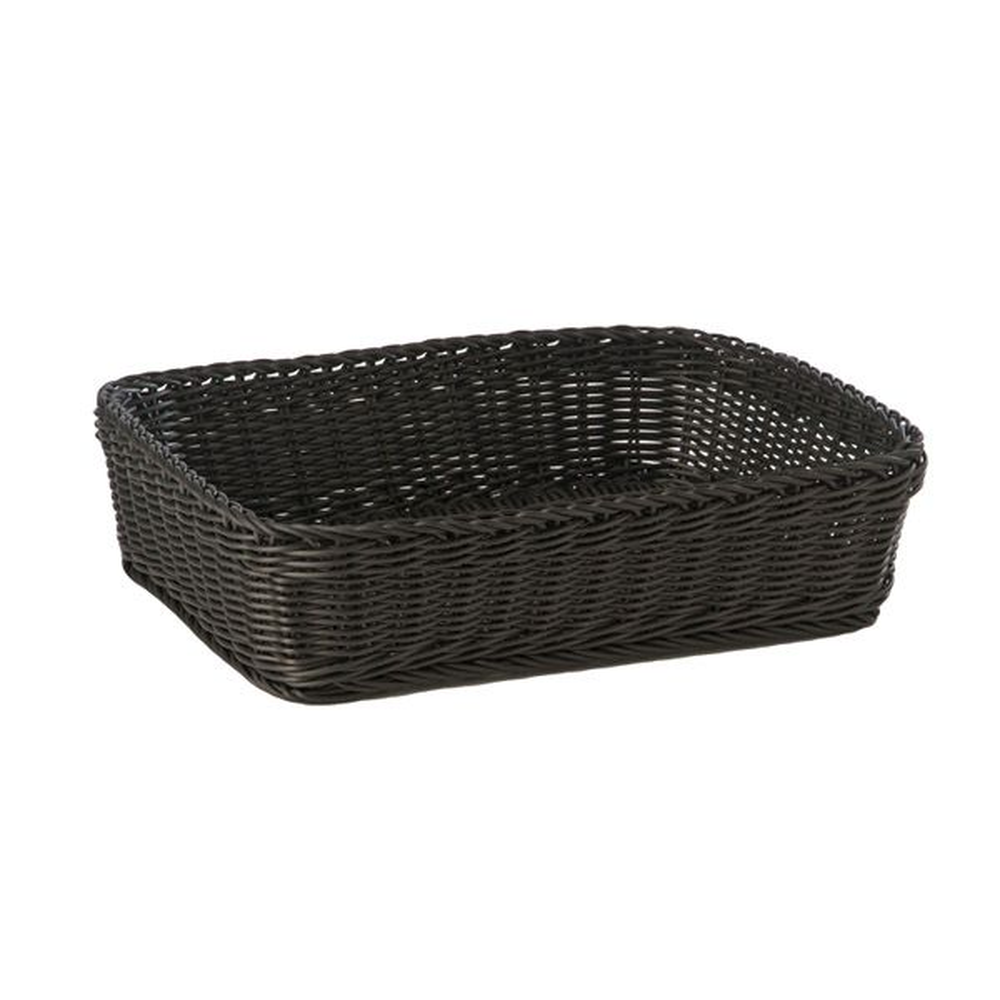 APS Korb, rechteckig 40 x 30 cm, H: 10 cm , Polypropylen, schwarz