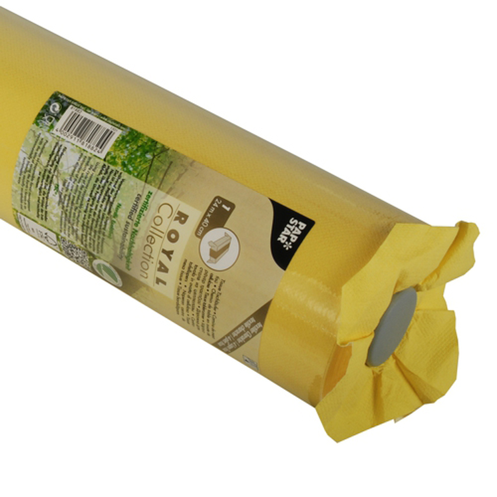 Papstar Tischläufer, Tissue "ROYAL Collection" 24 m x 40 cm gelb