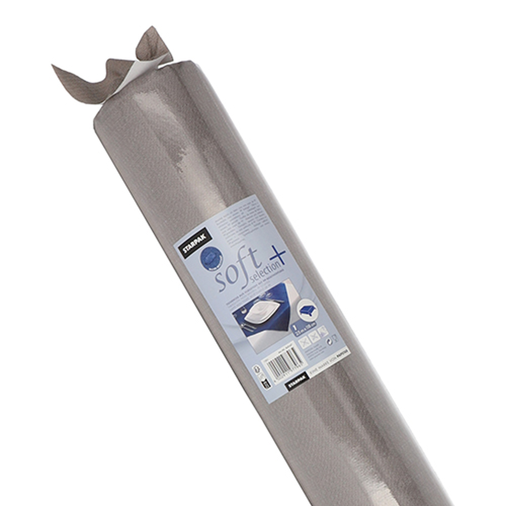 Papstar Tischdecke, stoffähnlich, Vlies "soft selection plus" 25 m x 1,18 m grau