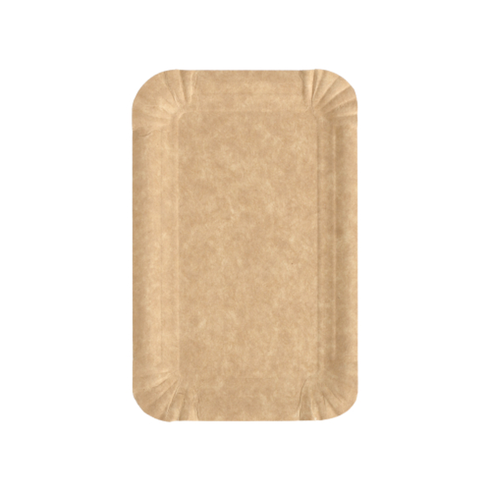 Papstar Teller, Pappe "pure" eckig 10 cm x 16 cm braun