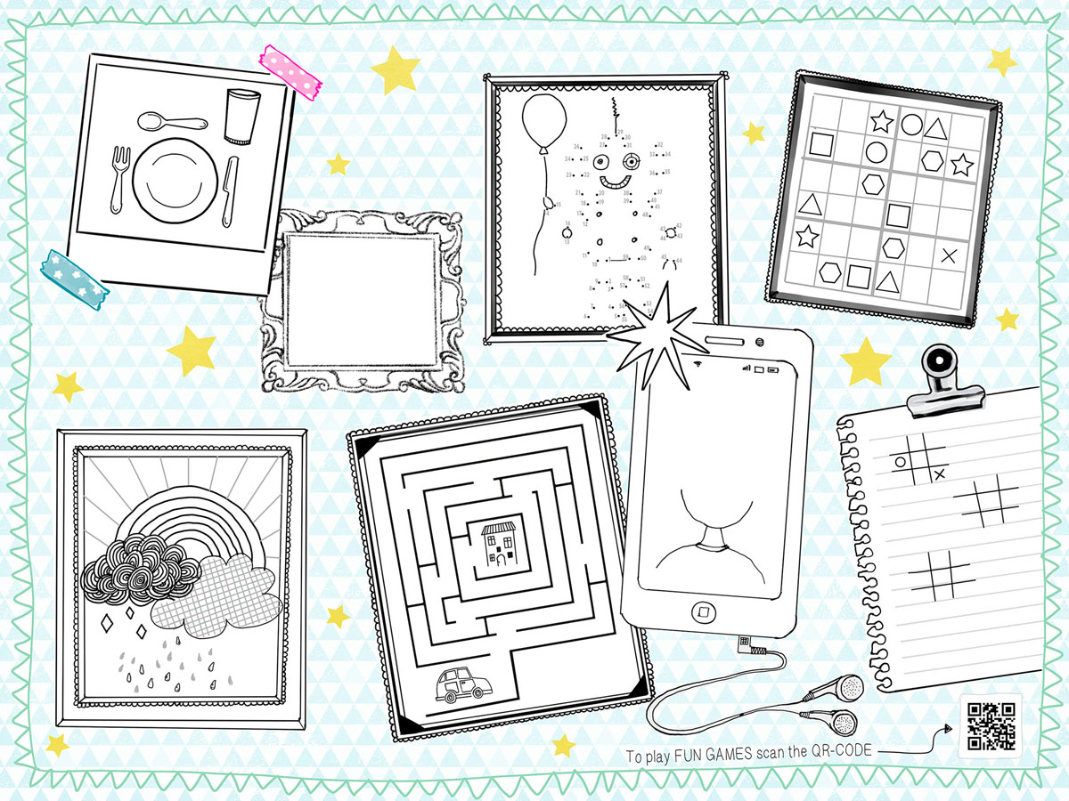 Duni Papier-Tischsets 30 x 40 cm Keep drawing