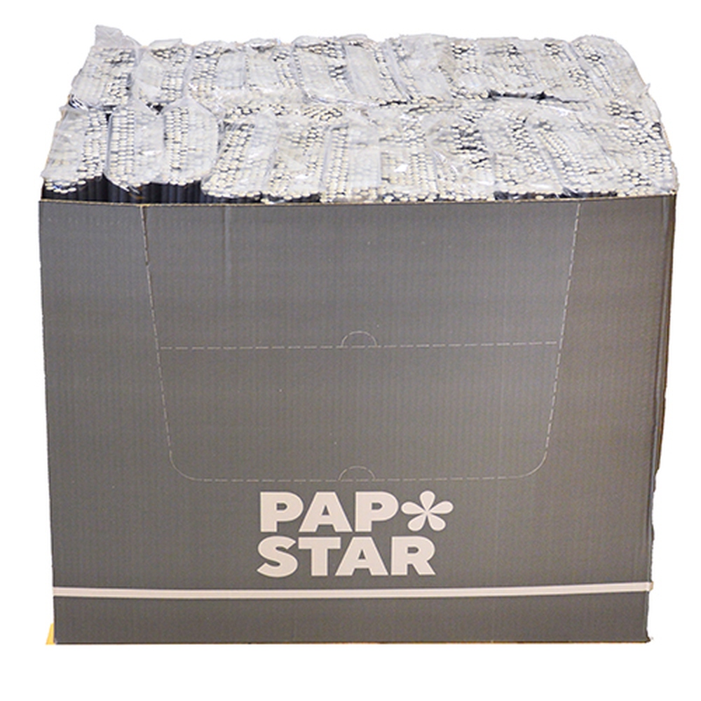 Papstar Shake-Halme, Papier Ø 8 mm · 25 cm schwarz