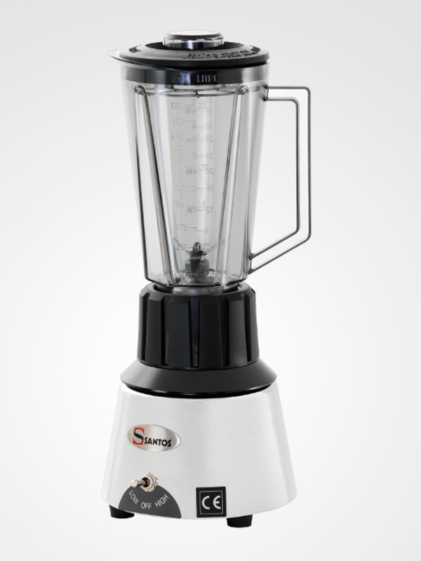 Santos Barblender - Becher Polycarbonat 1,25 l - Sockel verchromt