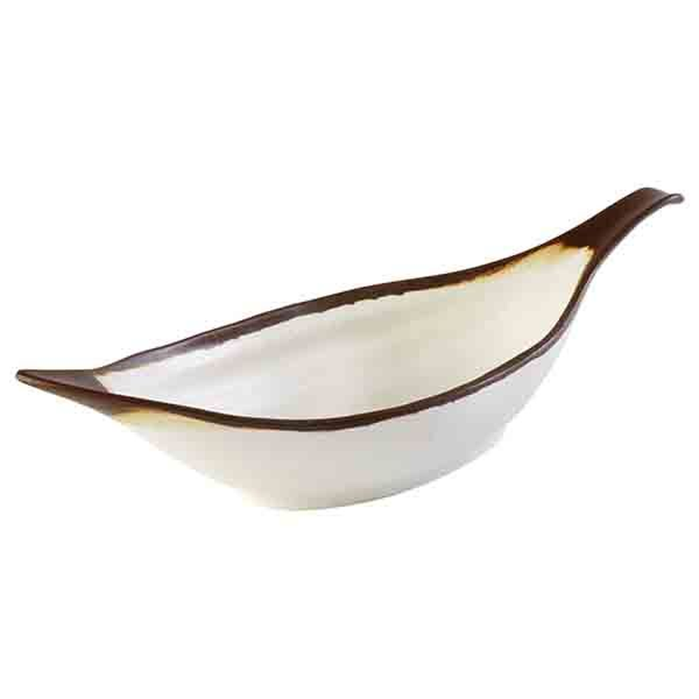 APS Blattschale -CROCKER- 42 x 14 cm, H: 9,5 cm , Melamin, creme