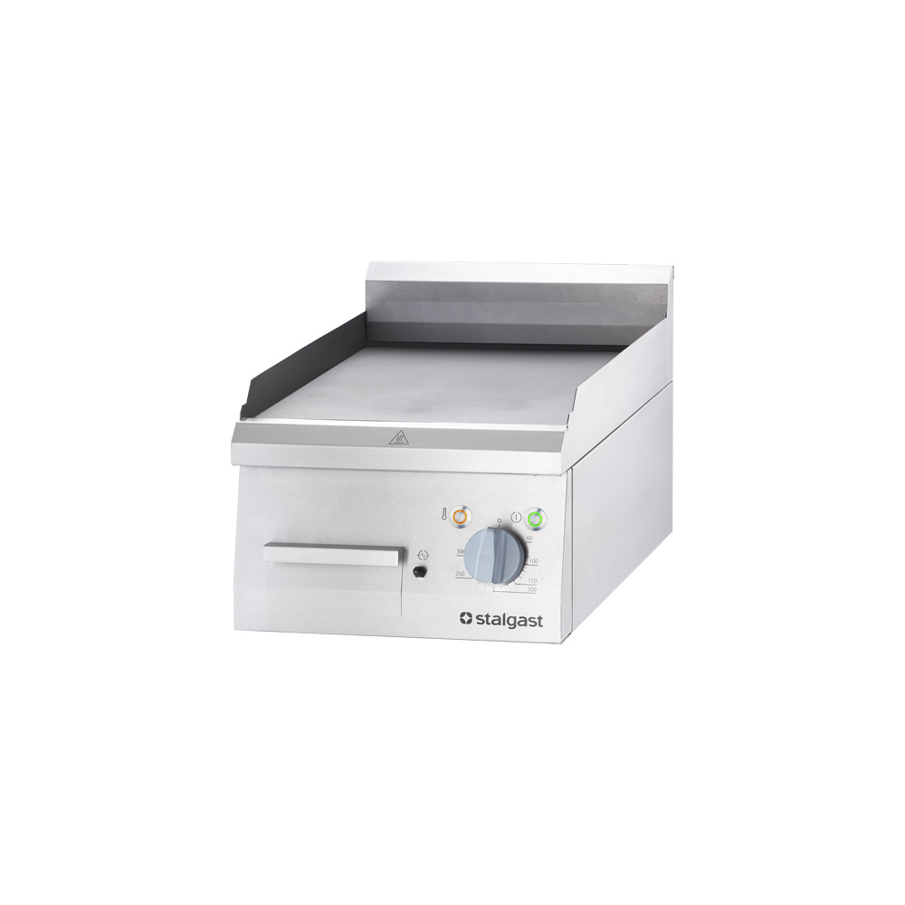 Stalgast Elektro-Griddleplatte als Tischgerät, 400x700 mm, glatte Grillfläche, S