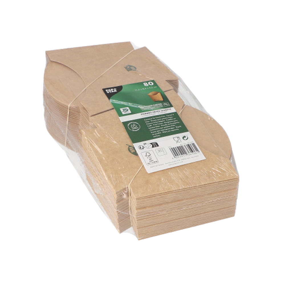PAPSTAR Pommes-Frites-Schütte, Pappe pure 11,2 cm x 8,4 cm x 5,2 cm braun 