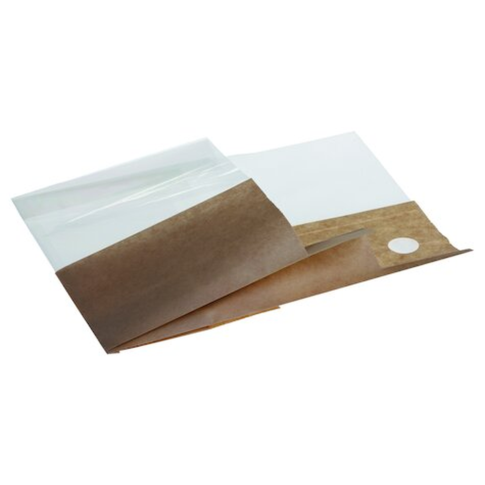 Pacovis Snackbeutel 15x6.5/6x13cm+10cm, Halb Papier, Halb Folie