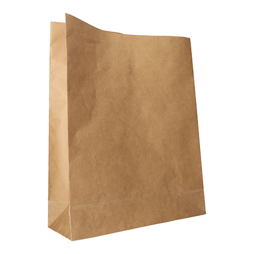 Papstar Blockbodenbeutel, Kraftpapier 40 cm x 32 cm x 11 cm braun