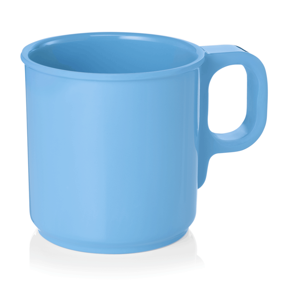 WAS Becher Set, 250 ml, blau, Set á 12 Stück, Melamin