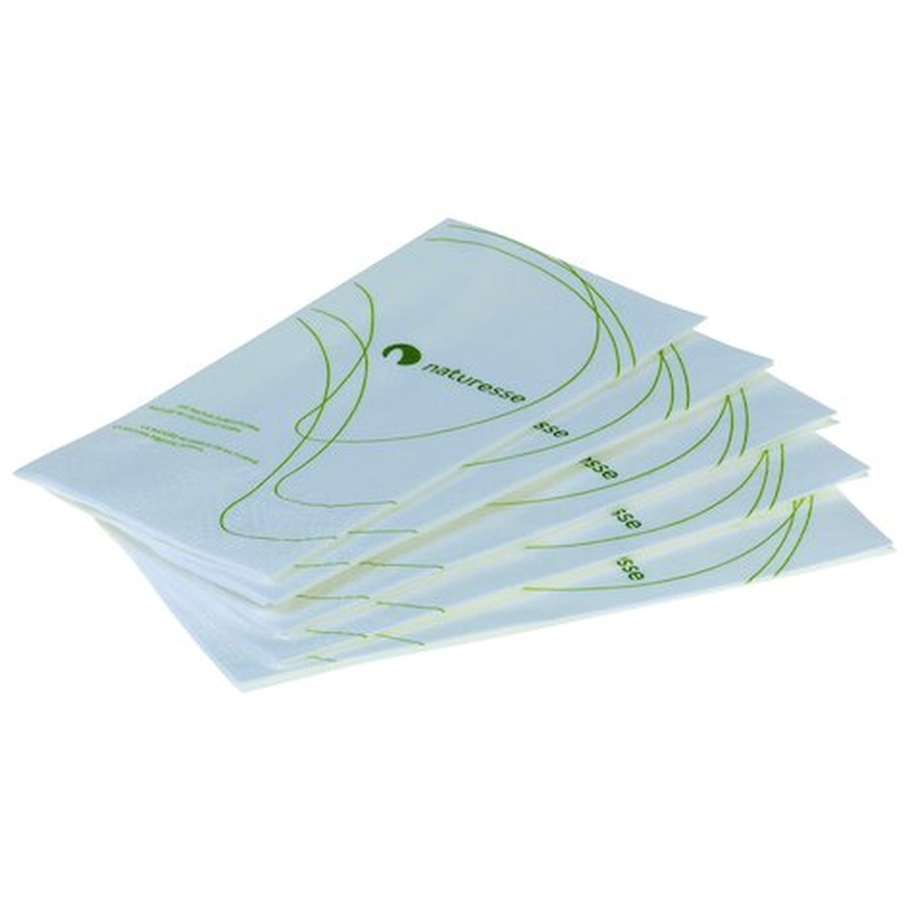 Pacovis Servietten weiss 33 x 33 cm, 2-lagig,1/8 Falz, Naturesse