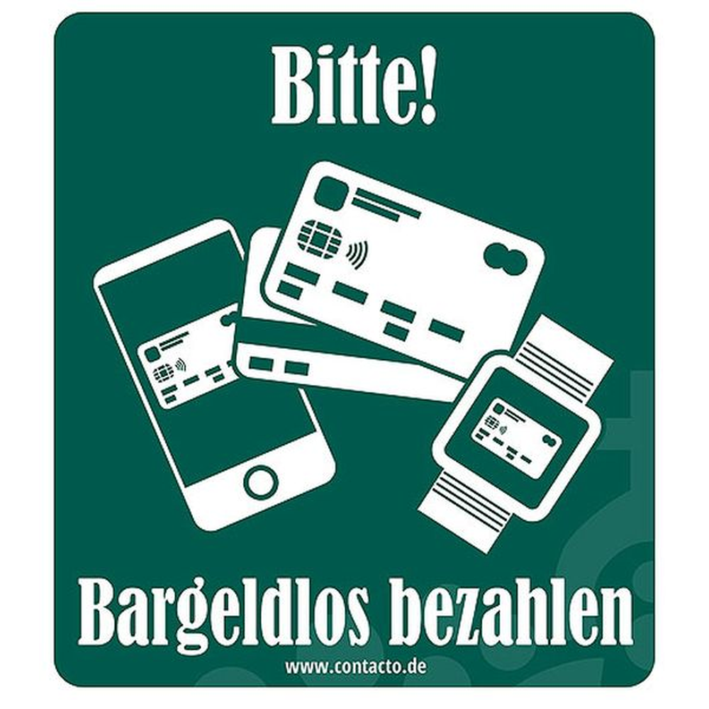Contacto Schild Abstand halten, 37x26cm einfarbig