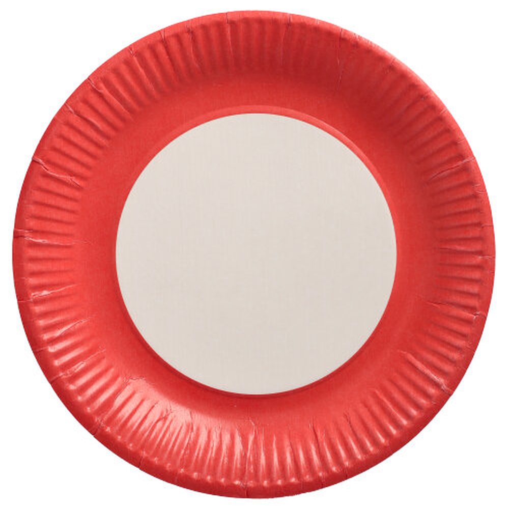 Papstar Teller, Pappe rund Ø 23 cm rot