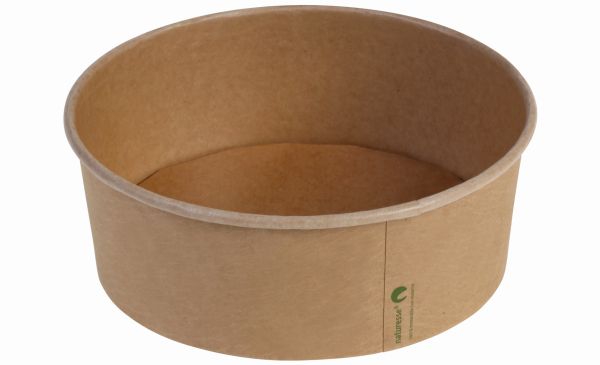 Pacovis Salatschalen Kraft/PLA, 1200ml, Ø185x66mm, naturesse