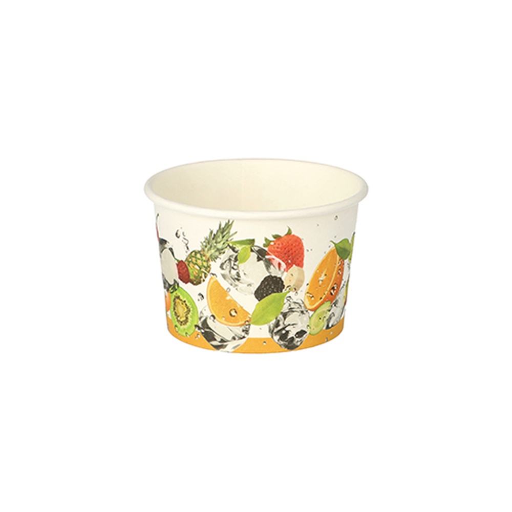 Papstar Eisbecher, Pappe rund 125 ml Ø 7,5 cm · 4,8 cm "Früchte"