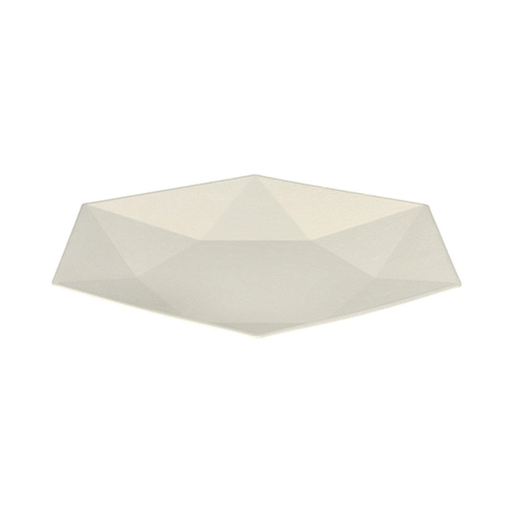 Papstar Teller Zuckerrohr "pure" 6-eckig 2,5 cm x 26 cm x 23 cm weiss "Diamond"