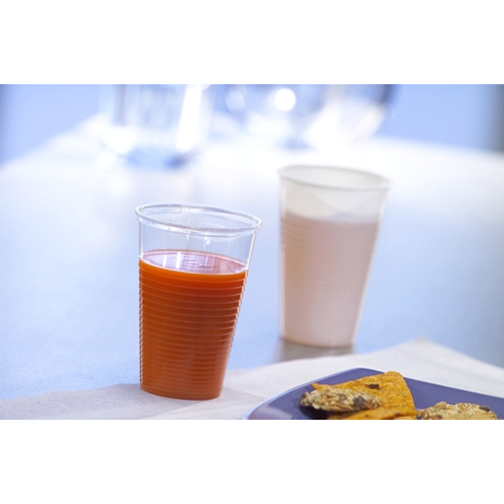 Papstar Trinkbecher, PP 0,2 l Ø 7,03 cm · 9,9 cm transparent
