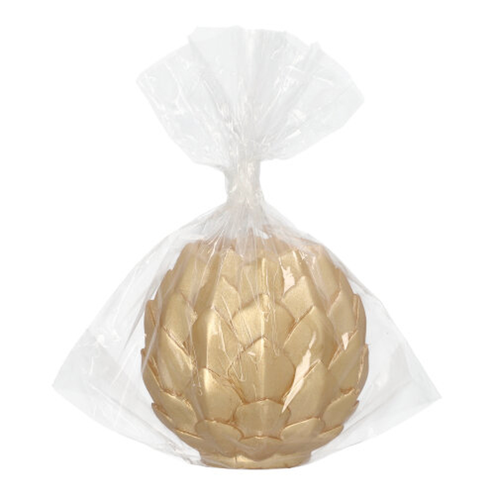 Papstar Kugelkerze Ø 10 cm gold "Pine Cone"
