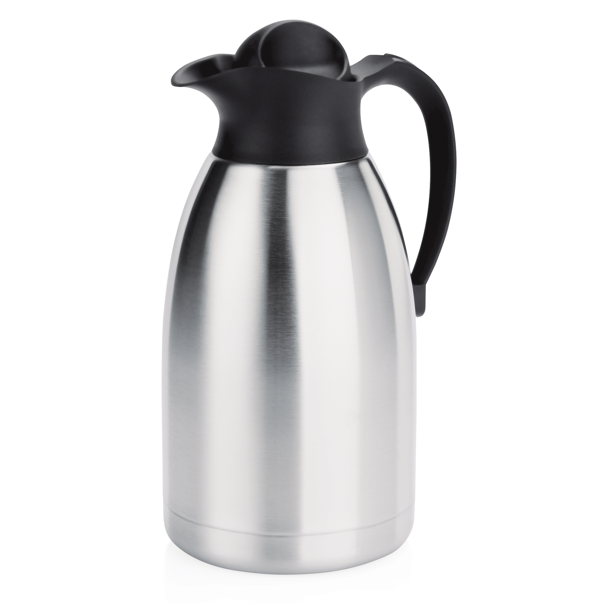 WAS Isolierkanne, 2 ltr., Ø 13 cm, Höhe 28 cm, doppelwandig, Chromnickelstahl