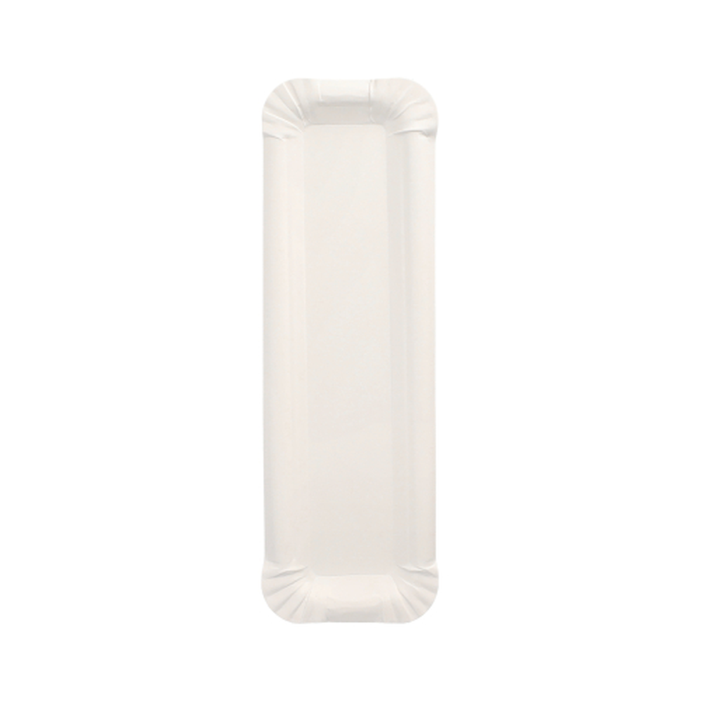 Papstar Teller, Pappe "pure" eckig 6,5 cm x 22 cm weiss